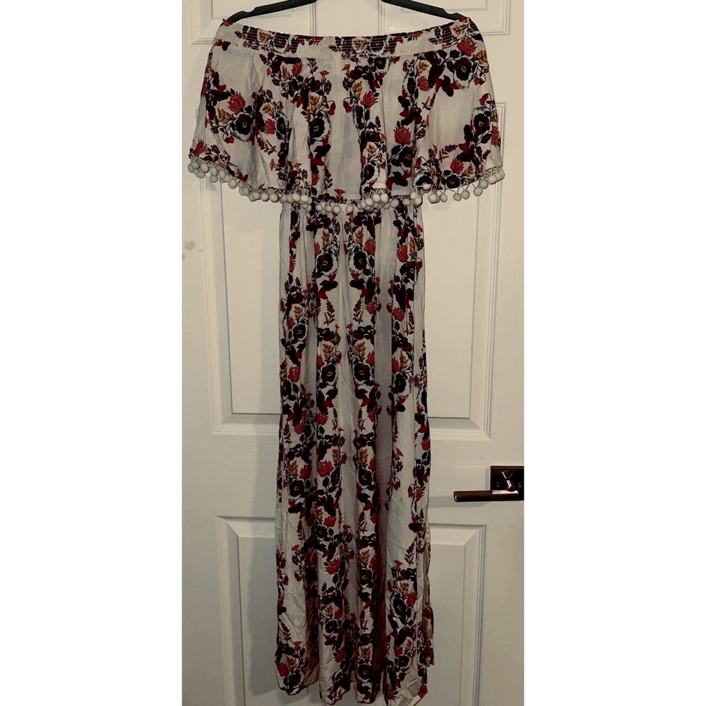 Show Me Your Mumu XS Floral Hacienda Maxi Dress Off The Shoulder Wedding Brunch